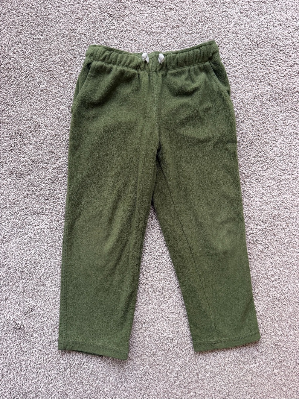 Carter's Olive Green Fleece Joggers with Drawstring